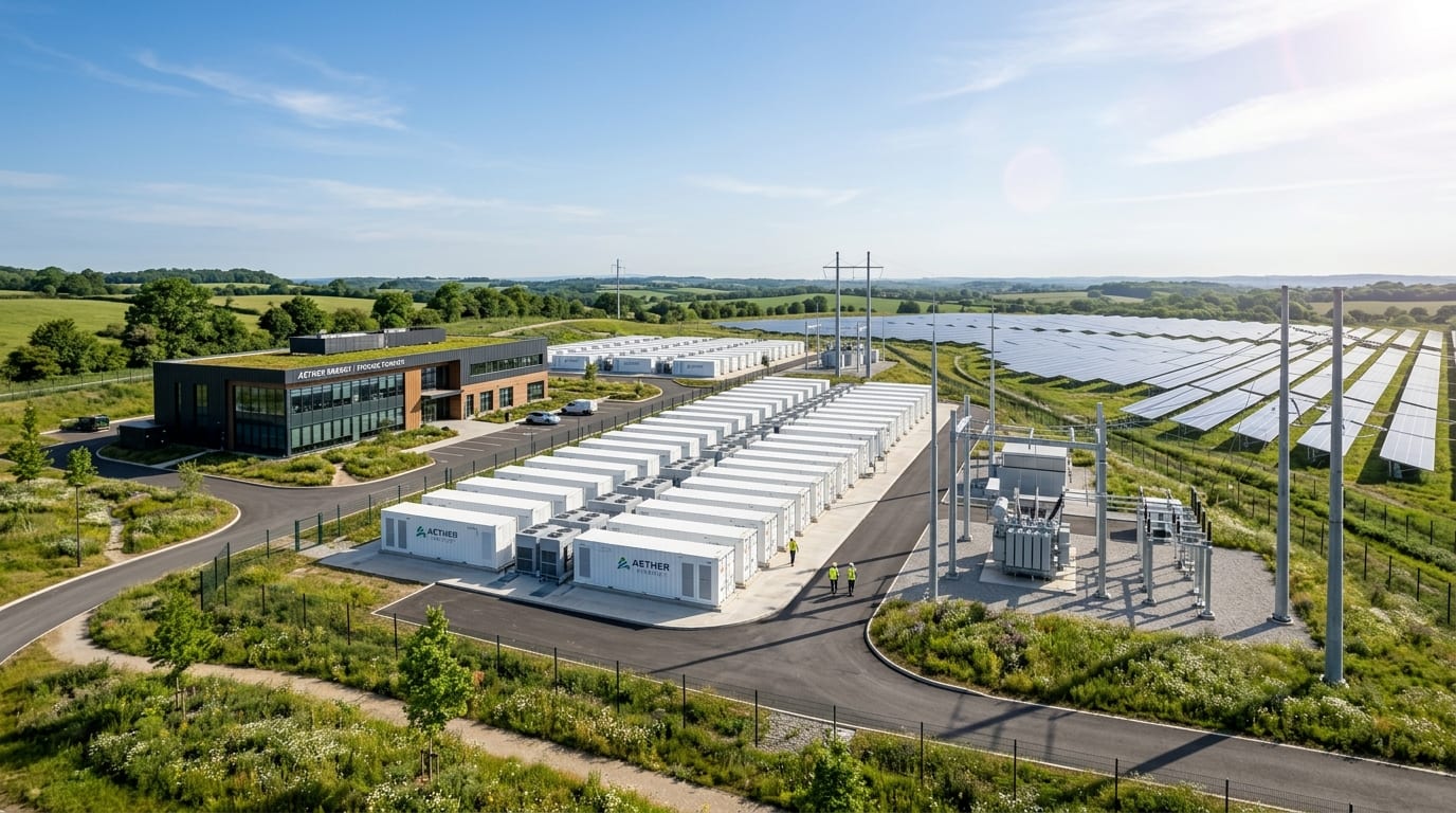 Modern Commercial Battery Energy Storage Facility
